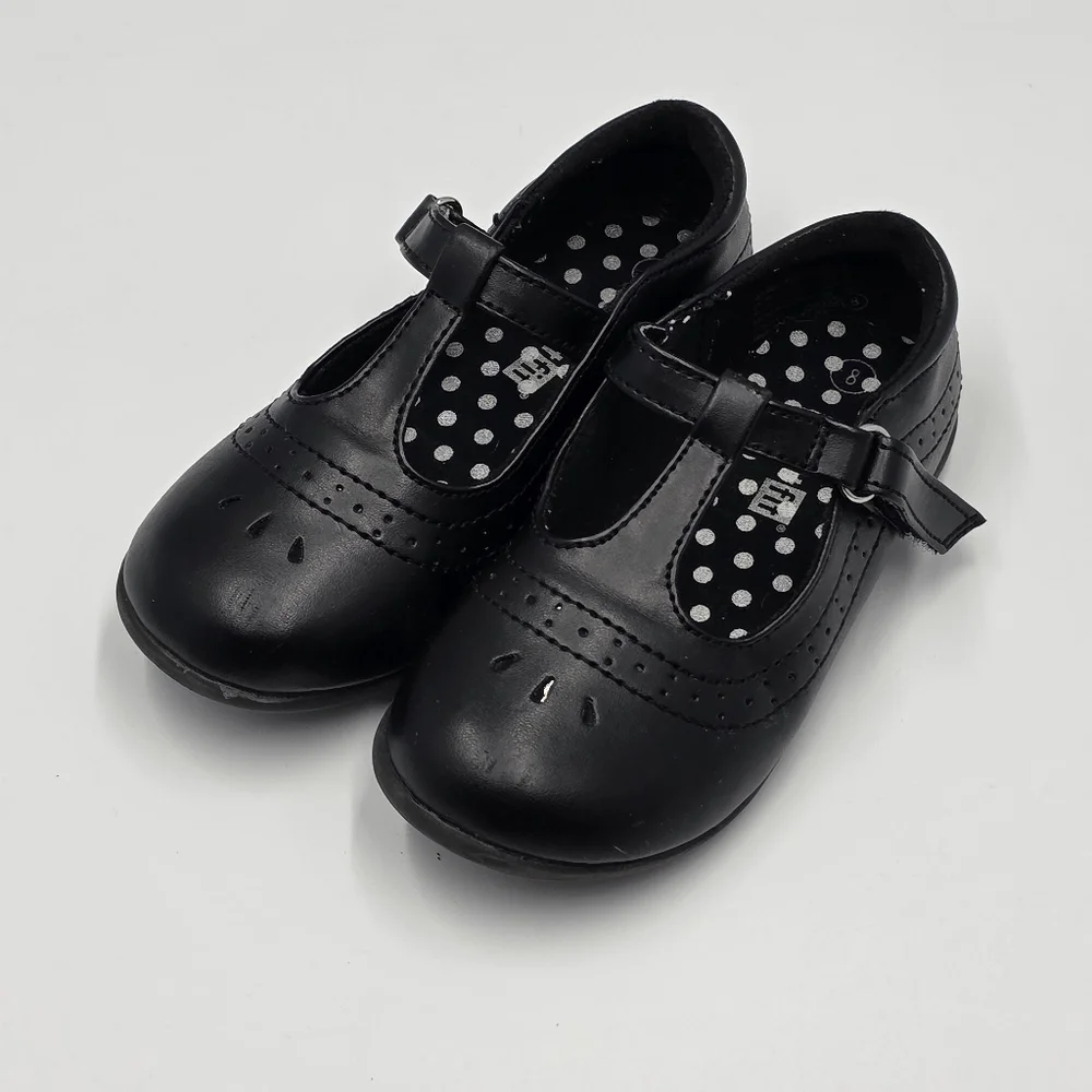 Smartfit girls' black Mary Jane shoes size 8